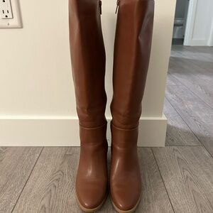 Brown Knee-High Leather Boots 6.5